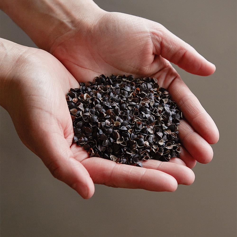 J-Life Marin Navy Buckwheat Hull Pillow_Pillows & Shams_Buckwheat Hull Pillow_100% double cleaned organic American fluffy