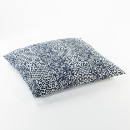 J-Life Patchi Navy Zabuton Floor Pillow