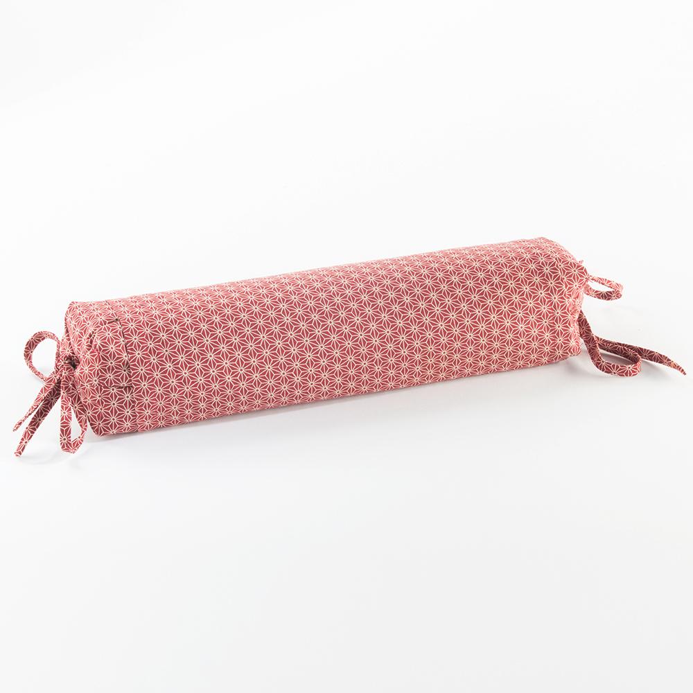 J-Life Asa No Ha Red Buckwheat Hull Pillow_Pillows & Shams_Buckwheat Hull Pillow