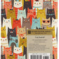 Crowd of colorful cats on a journal.