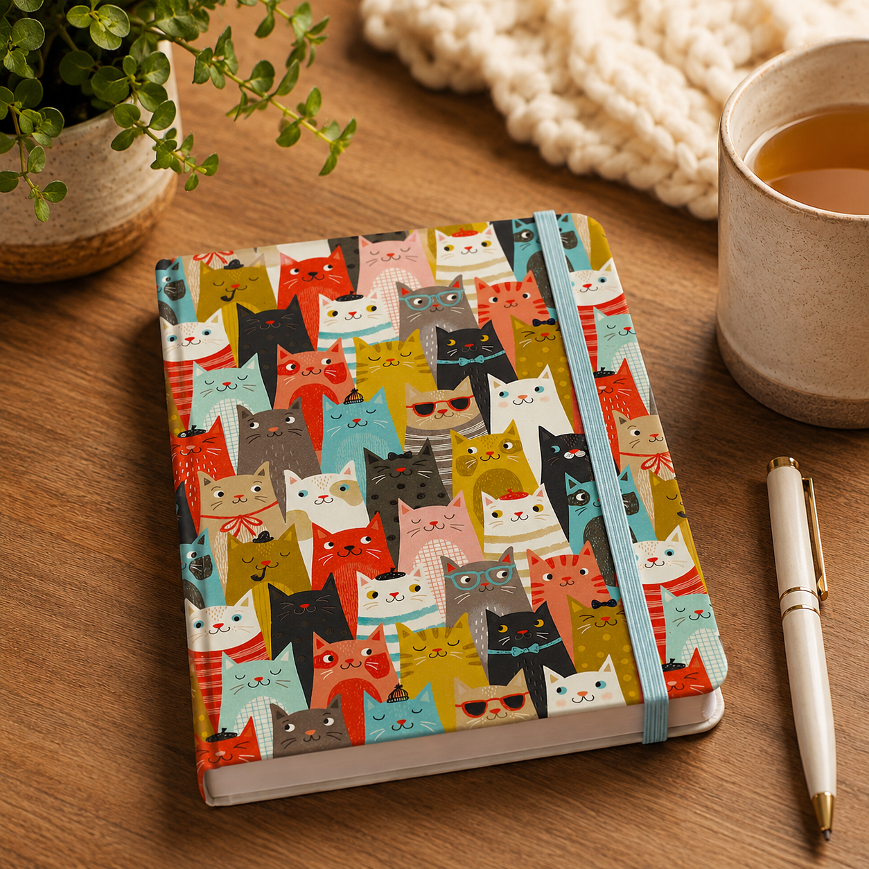 Whimsical Cat Journal
