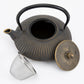 Gold & Gray Cast Iron Teapot