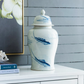 Porcelain Temple Jar with Lid - Koi