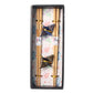 Set of chopsticks with decorative ends in a box with a decorative pattern.