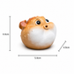 A puffer fish tea pet and incense holder on a white background with measurements.