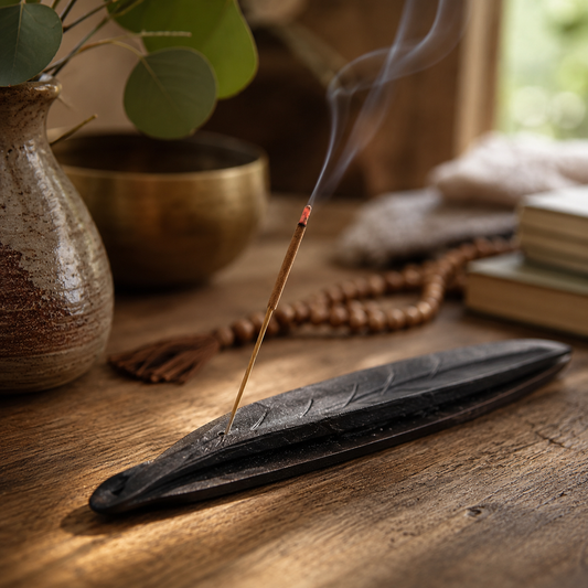 Black Leaf Incense Burner