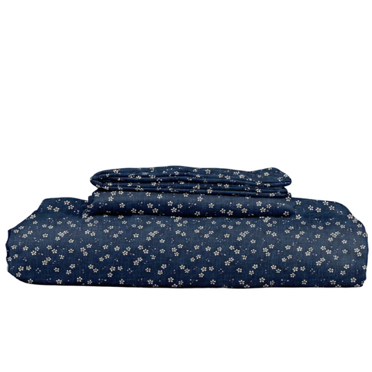 Sheet Set in Sakura Navy