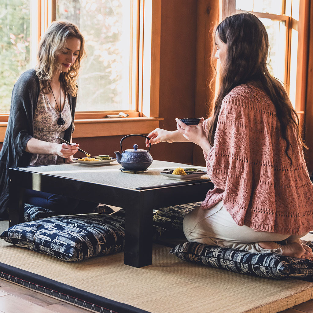 Chabudai Zabuton Tatami Table: Japanese Table Set
