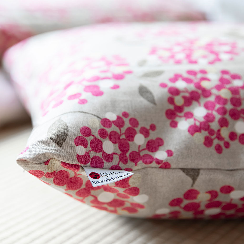 J-Life Ajisai Pink Zabuton Floor Pillow