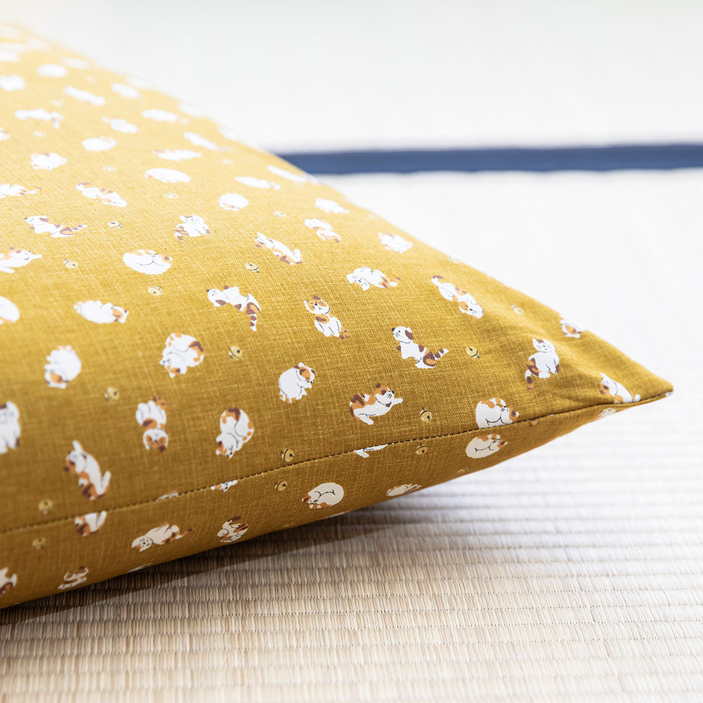 J-Life Koneko Gold Zabuton Floor Pillow - COVER ONLY