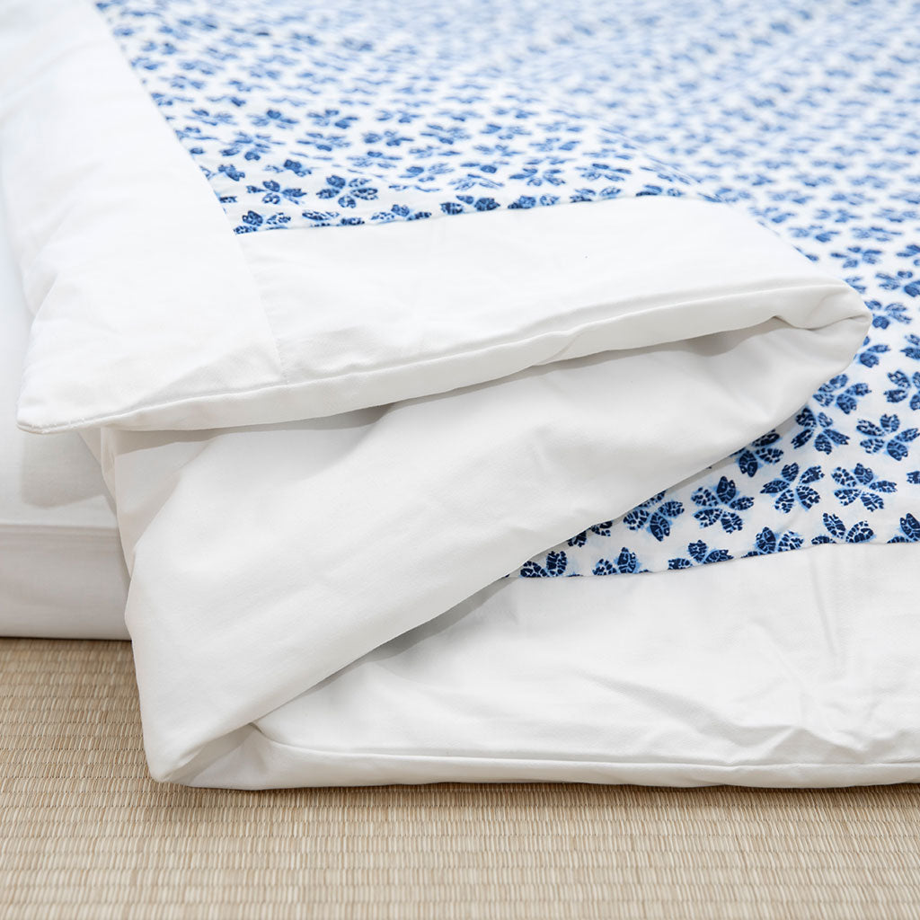 J-Life Plum Blossom Navy Custom Kakefuton with Removable Cover