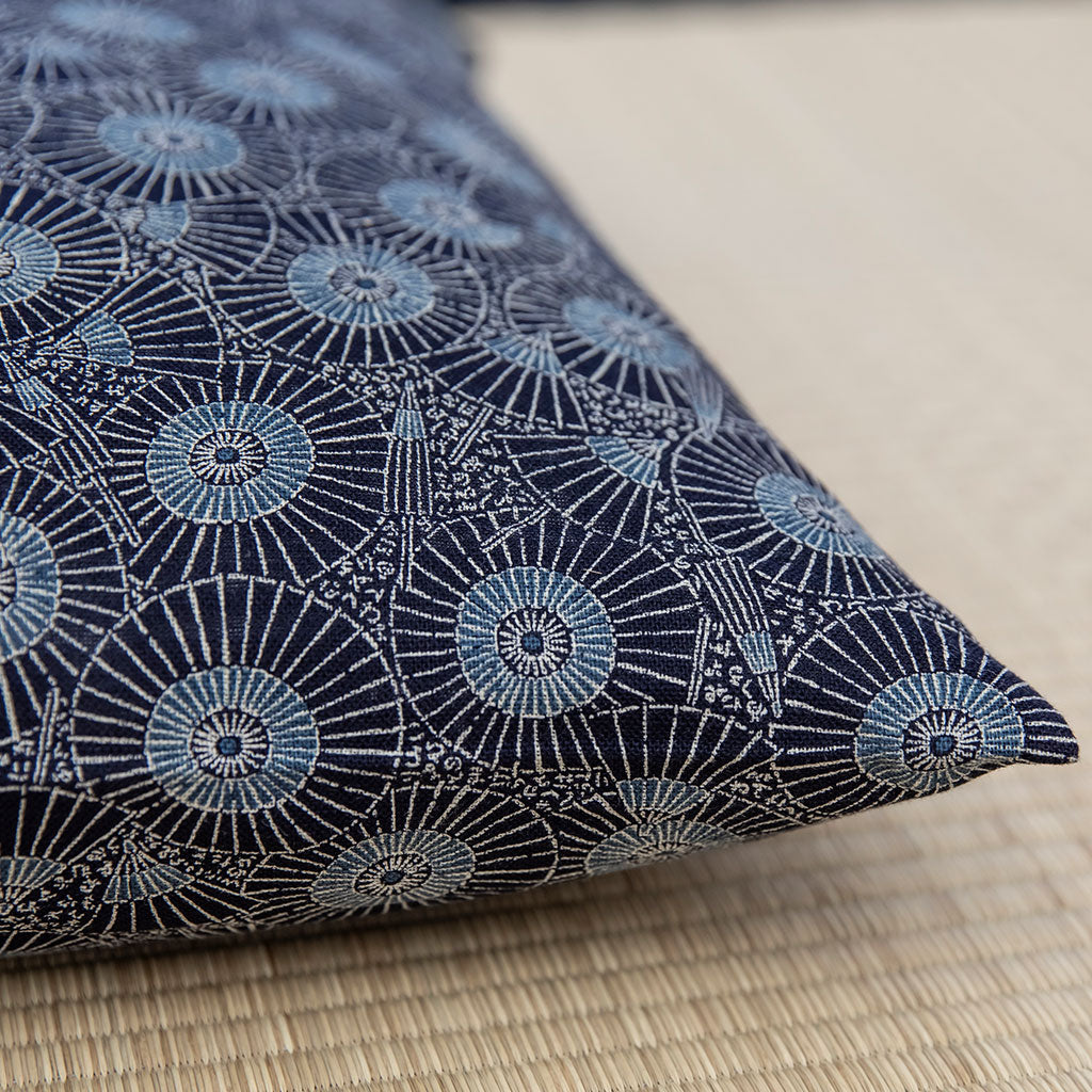 Higasa Navy Throw Pillow