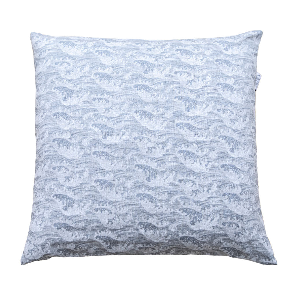 Tidal Wave Gray Throw Pillow