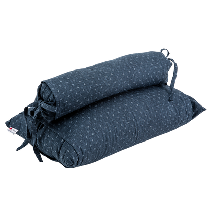 J-Life Aizome Navy Buckwheat Hull Pillow