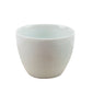 White ceramic cup on a white background