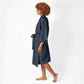Traditional Yukata Cotton Robe in Aizome Navy