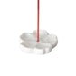 Sakura flower incense holder in white on a white background.