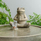 Garden Statue: Yoga Frog Fountain