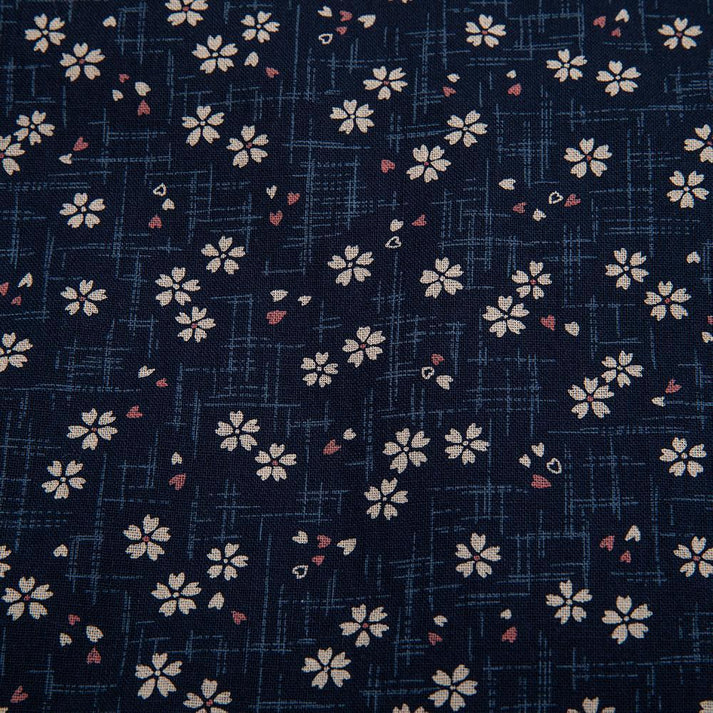 J-Life Sakura Navy Buckwheat Hull Pillow
