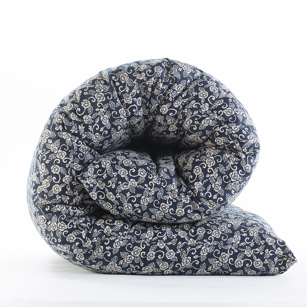 J-Life Shikifuton with Hana Navy Removable Cover