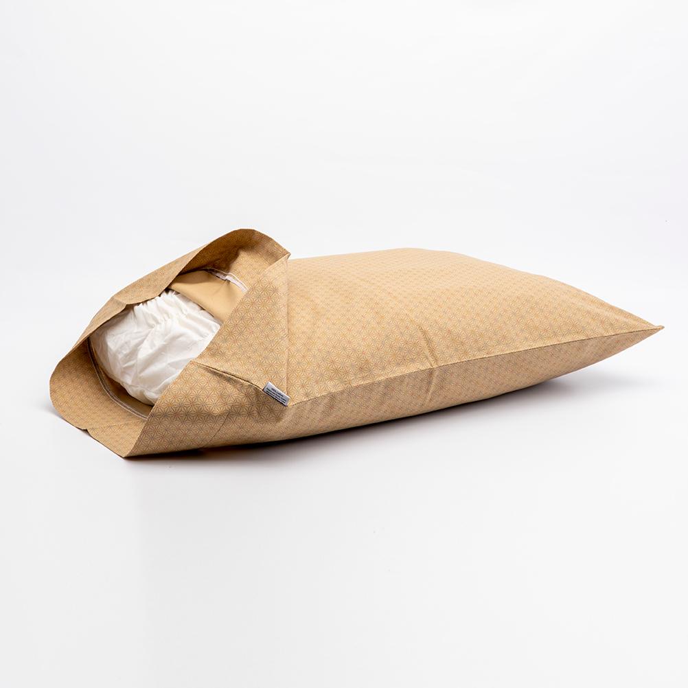 J-Life Asa No Ha Gold Pillowcase_Pillows & Shams_Pillowcase
