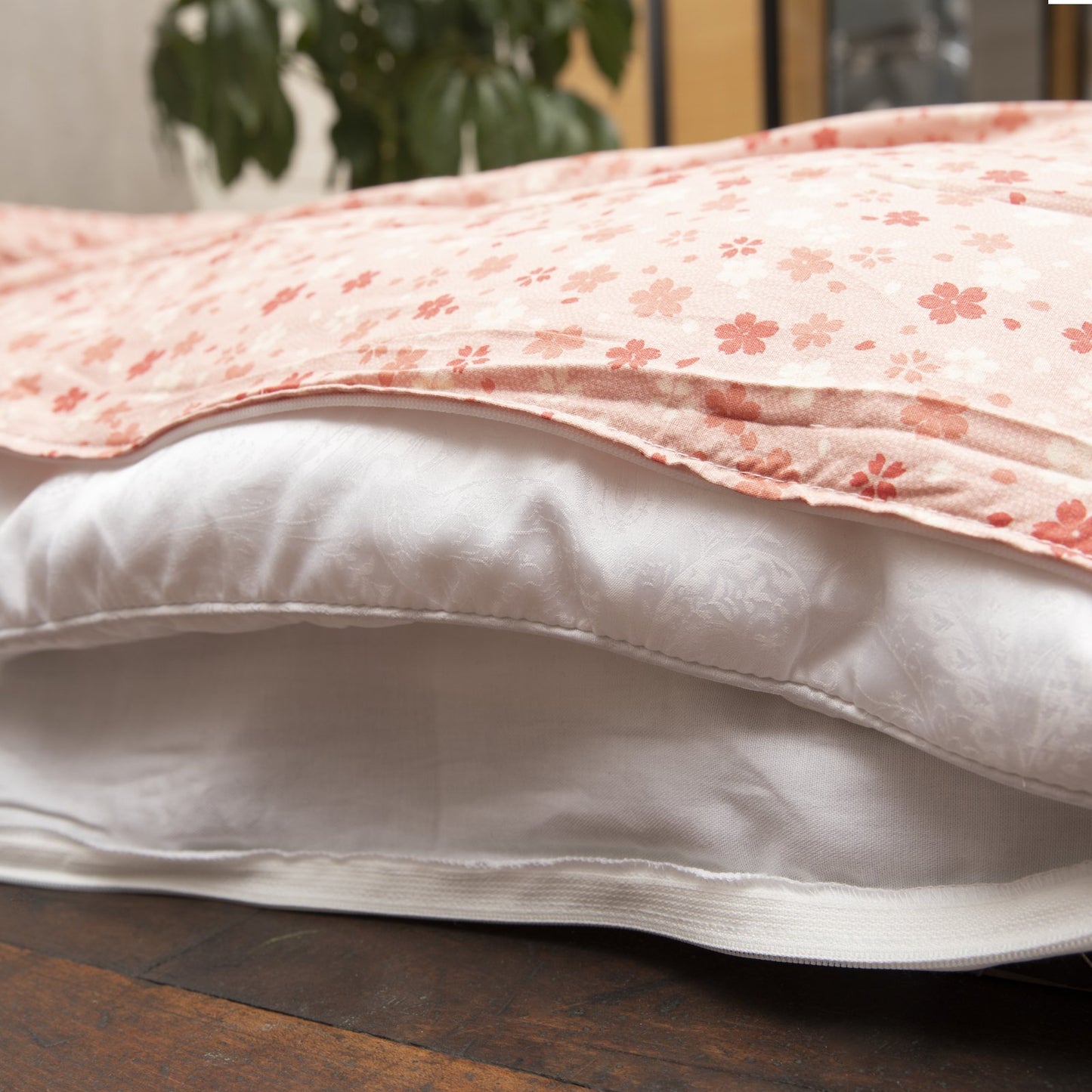 J-Life Cherry Blossom Pink Custom Kakefuton with Removable Cover_Kakefutons_Kakefuton with custom cover_Japan Tradition_Sleep System_Handmade__1__2