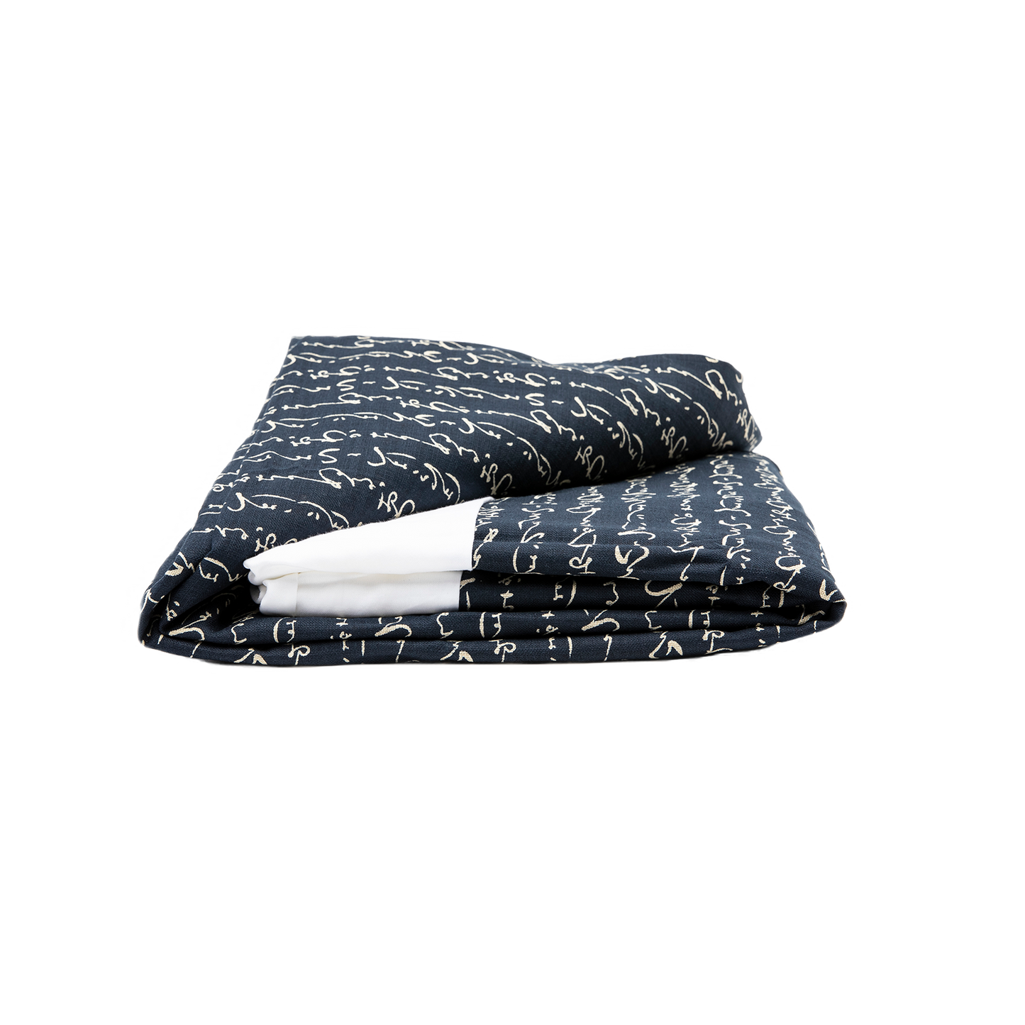 J-Life Kanji Navy Custom Kakefuton with Removable Cover_Kakefutons_Kakefuton with custom cover_Japan Tradition