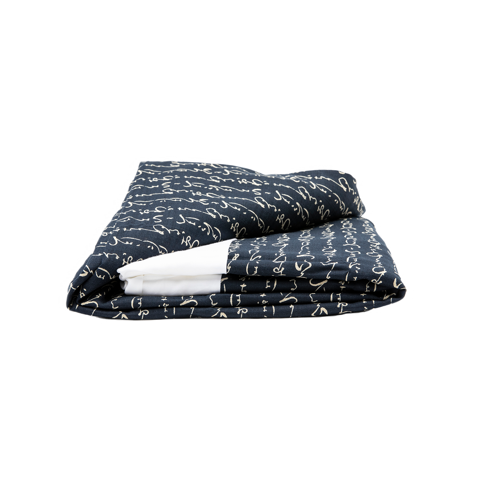 J-Life Kanji Navy Custom Kakefuton with Removable Cover_Kakefutons_Kakefuton with custom cover_Japan Tradition
