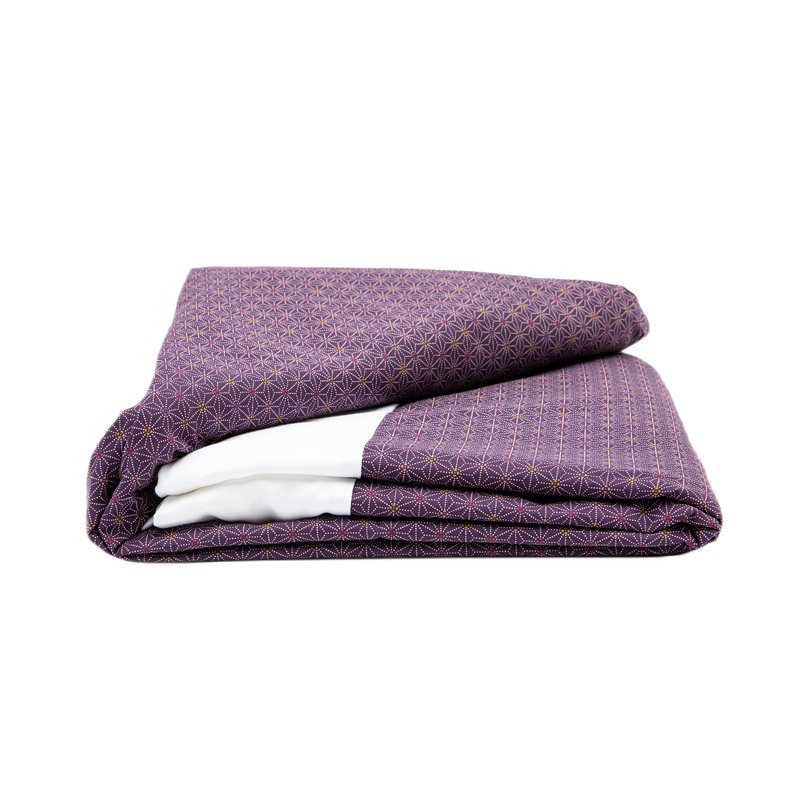 J-Life Asa No Ha Purple #3 Custom Kakefuton with Removable Cover_Kakefutons_Kakefuton with custom cover_Japan Tradition