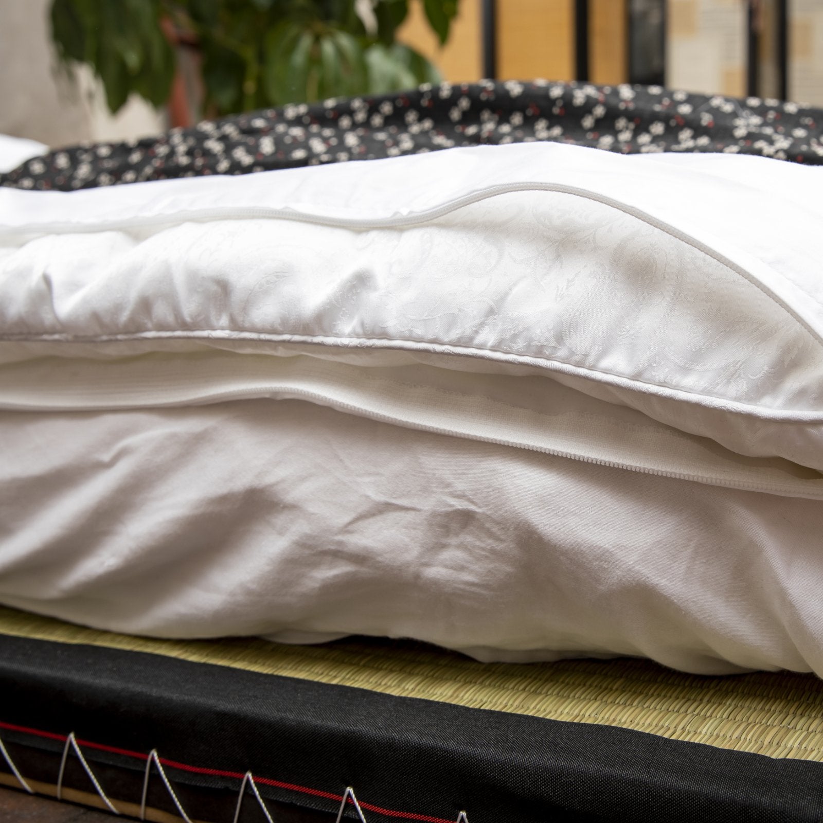 J-Life Sakura Charcoal Custom Kakefuton with Removable Cover_Kakefutons_Kakefuton with custom cover_Japan Tradition_Sleep System_Handmade__1__2__3__4__5