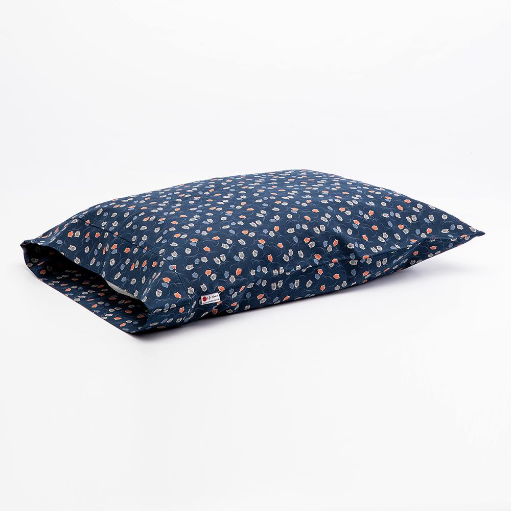 J-Life Fukurou Navy Pillowcase