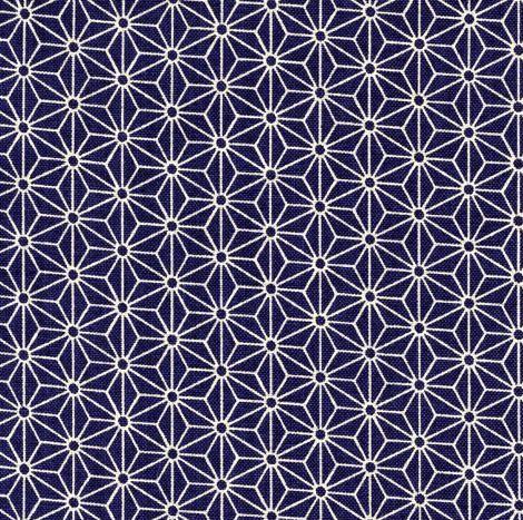 Imported Japanese Fabric- Asa No Ha Navy #2_Fabric_Imported from Japan_100% Cotton_Japanese Sleep System