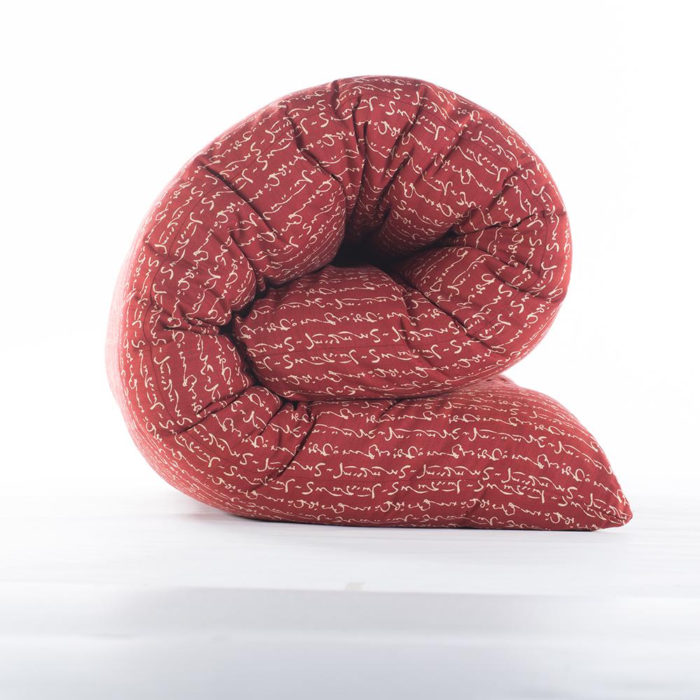 J-Life Shikifuton with Kanji Red Removable Cover