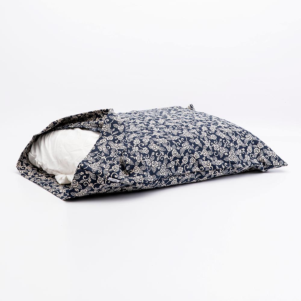 J-Life Hana Navy Pillowcase_Pillows & Shams_Pillowcase