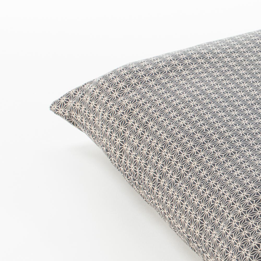 J-Life Asa No Ha Black #2 Zabuton Floor Pillow_Pillows & Shams
