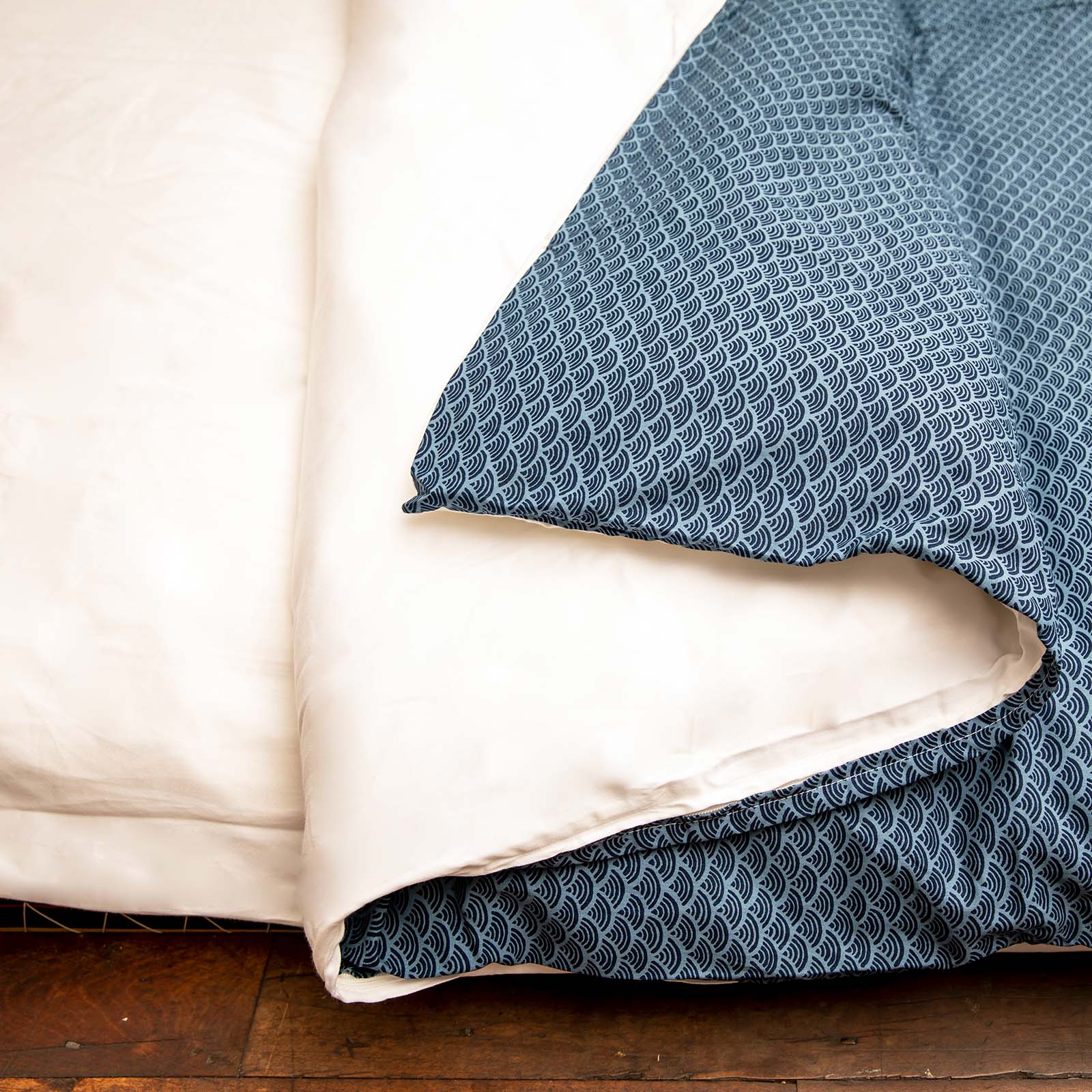 J-Life Nami Blue Custom Kakefuton with Removable Cover_Kakefutons_Kakefuton with custom cover_Japan Tradition_Sleep System_Handmade__1__2