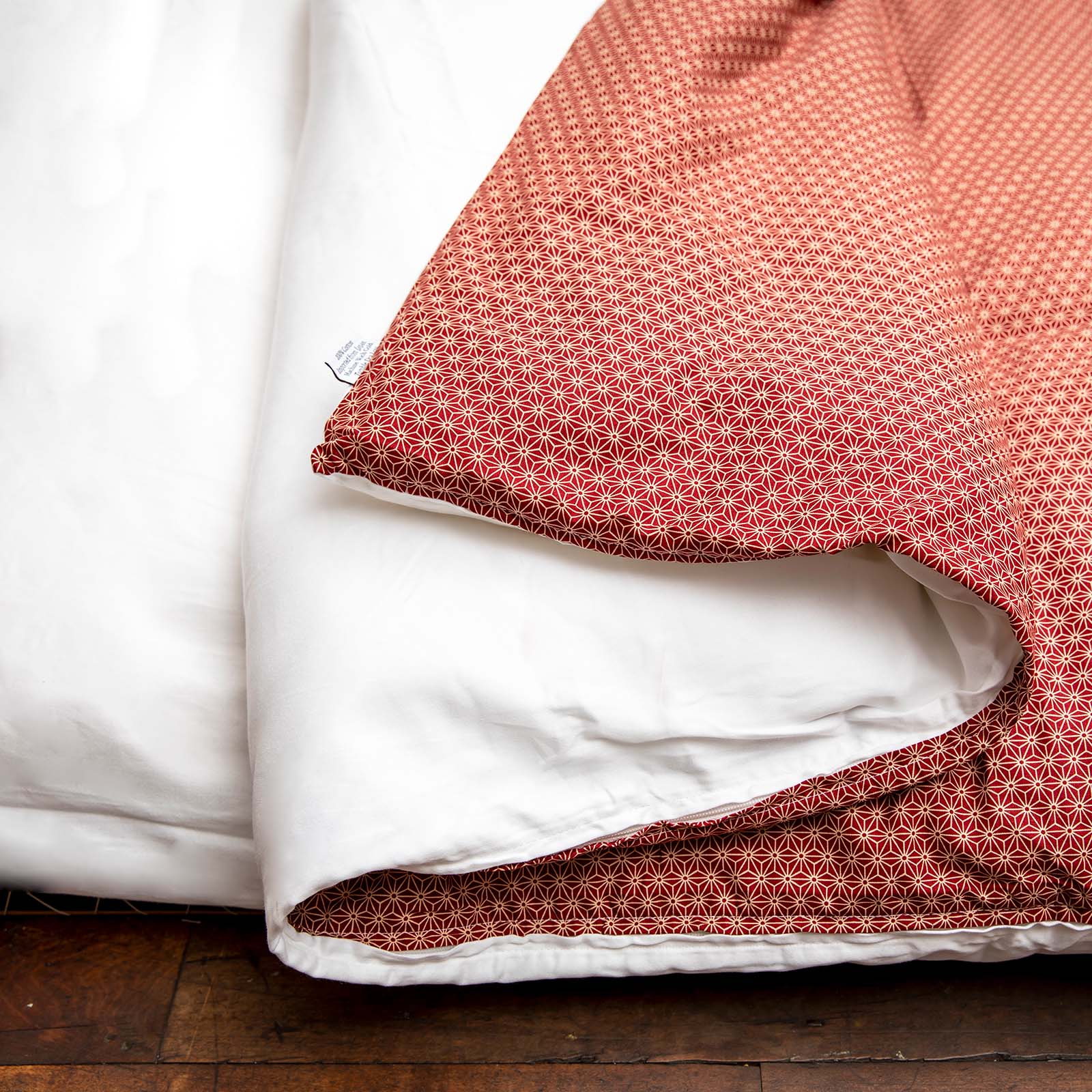 J-Life Asa No Ha Red Custom Kakefuton with Removable Cover_Kakefutons_Kakefuton with custom cover_Japan Tradition_Sleep System_Handmade__1__2