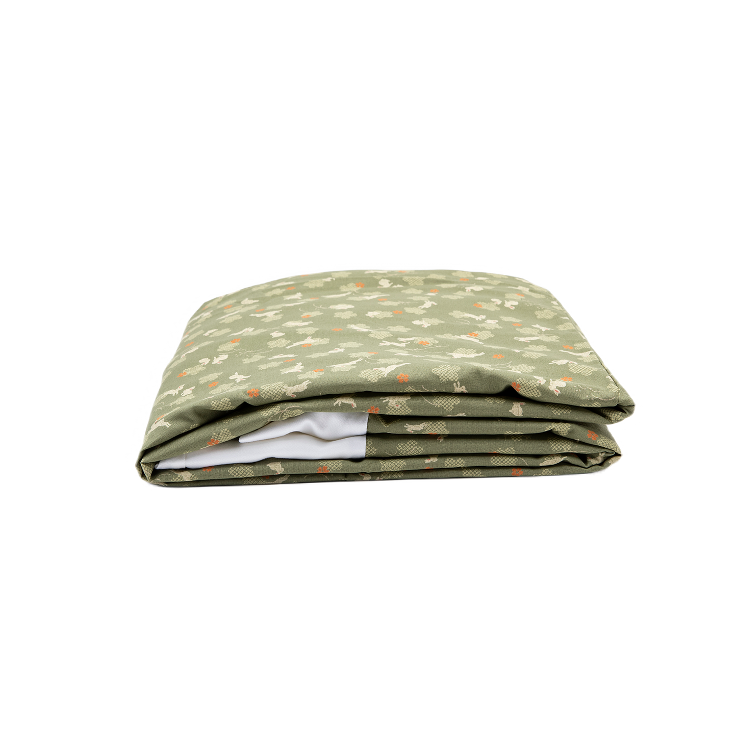 J-Life Usagi Green Custom Kakefuton with Removable Cover_Kakefutons_Kakefuton with custom cover_Japan Tradition_Sleep System_Handmade
