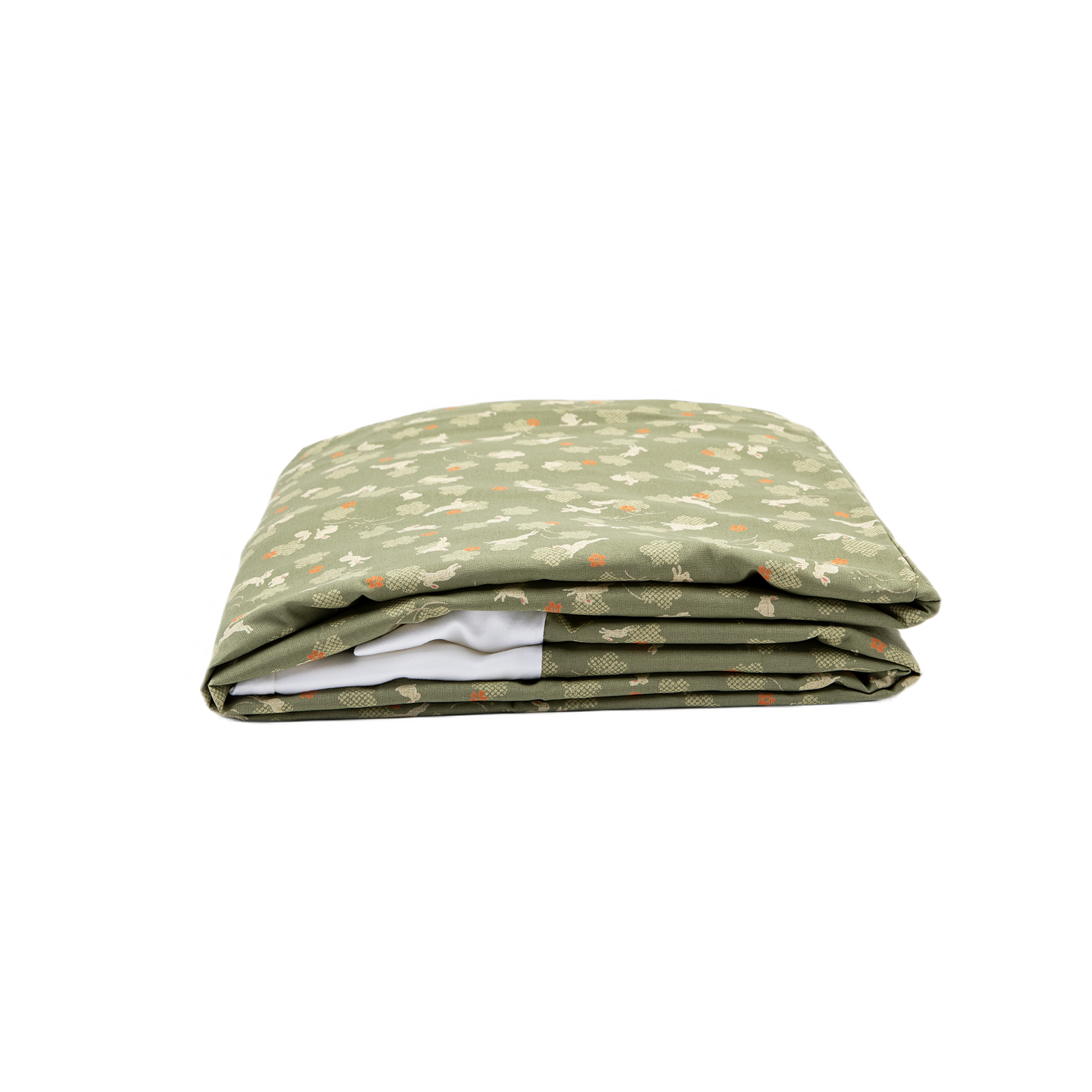 J-Life Usagi Green Custom Kakefuton with Removable Cover_Kakefutons_Kakefuton with custom cover_Japan Tradition_Sleep System_Handmade