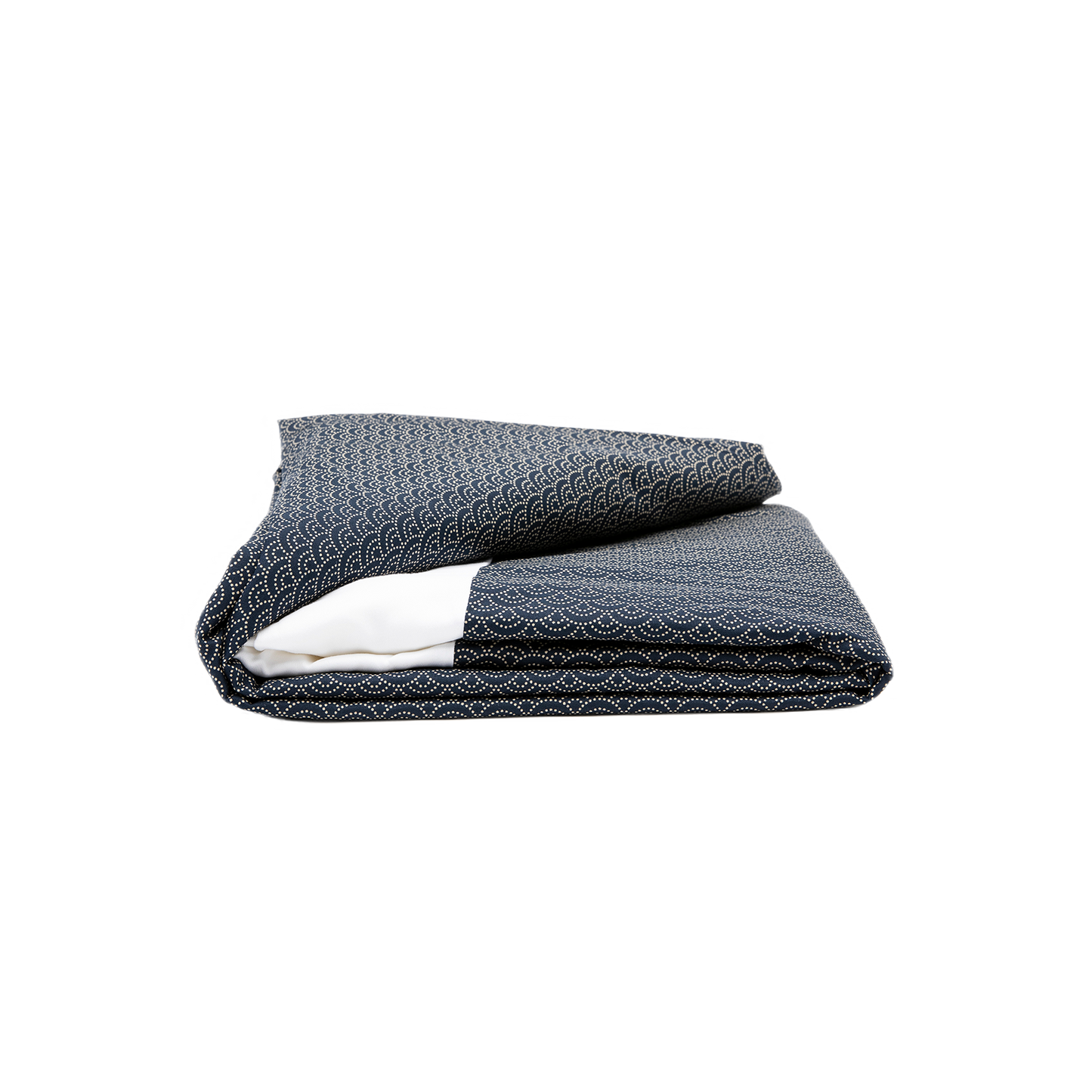 J-Life Seikai Ha Navy Custom Kakefuton with Removable Cover_Kakefutons_Kakefuton with custom cover_Japan Tradition