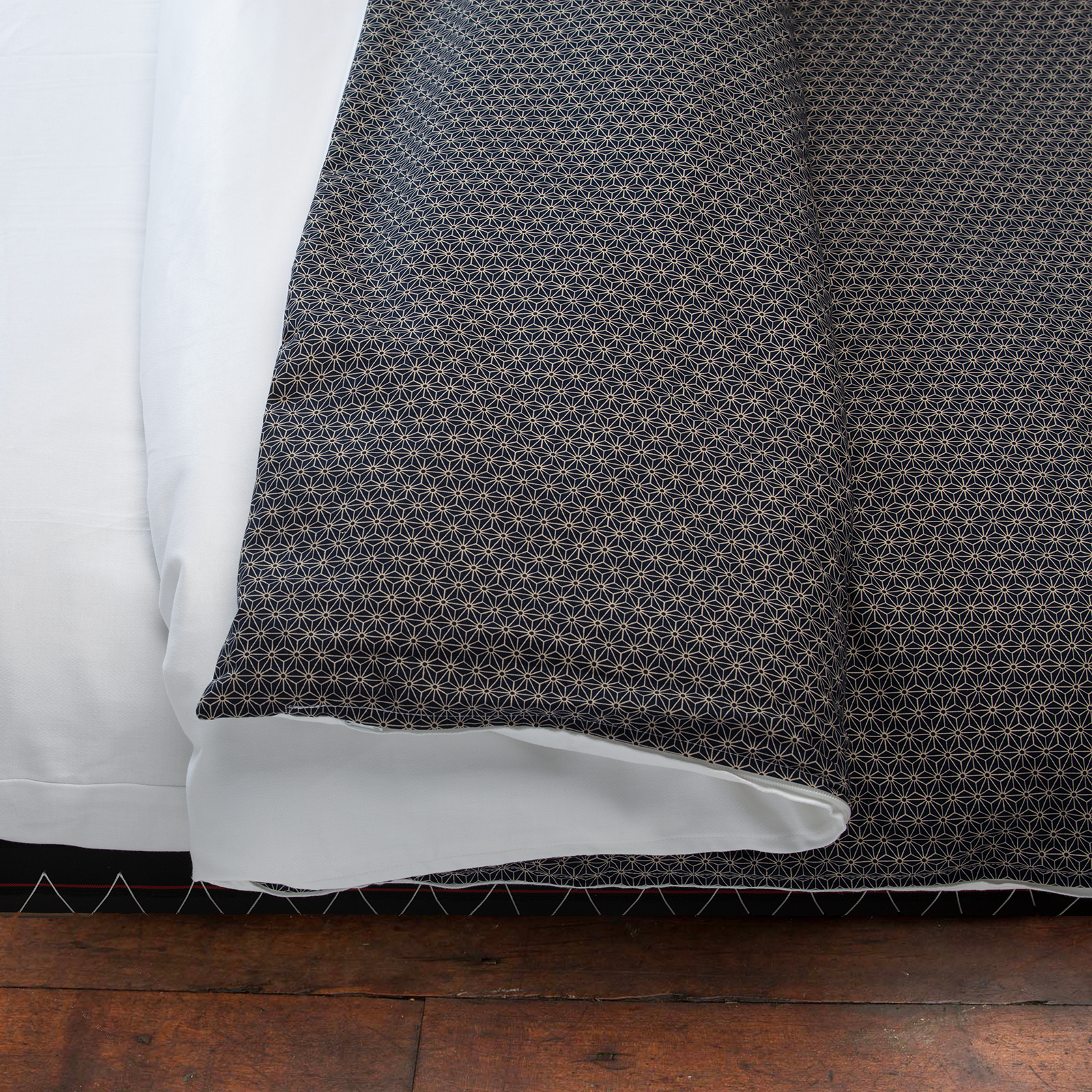 J-Life Asa No Ha Black #2 Custom Kakefuton with Removable Cover_Kakefutons_Kakefuton with custom cover_Japan Tradition_Sleep System_Handmade__1__2__3__4__5__6__7__8