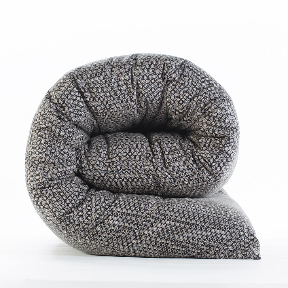 Shiki Futon Asa No Ha Black Removable COVER ONLY
