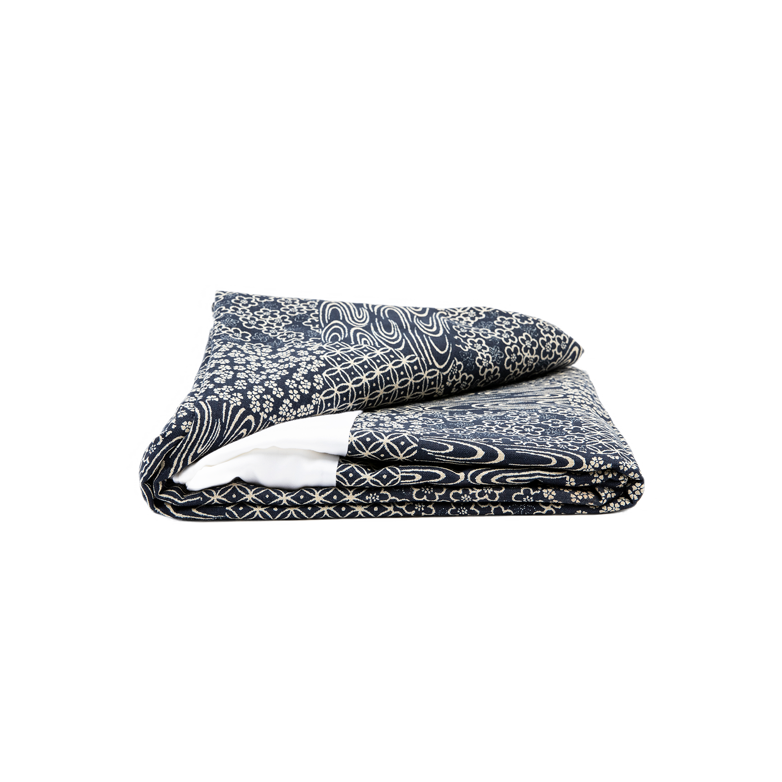J-Life Patchi Navy Custom Kakefuton with Removable Cover_Kakefutons_Kakefuton with custom cover_Japan Tradition