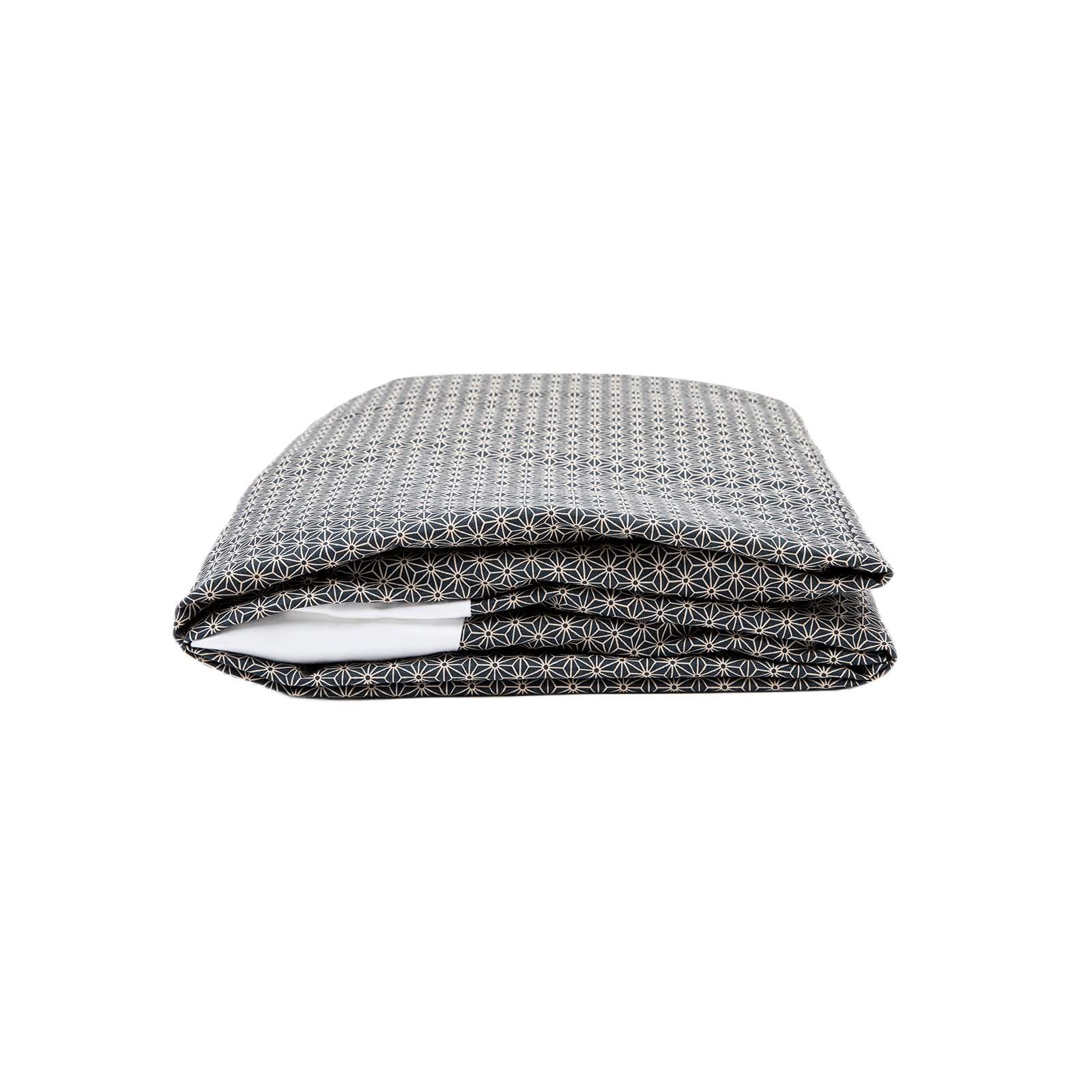 J-Life Asa No Ha Black #2 Custom Kakefuton with Removable Cover_Kakefutons_Kakefuton with custom cover_Japan Tradition