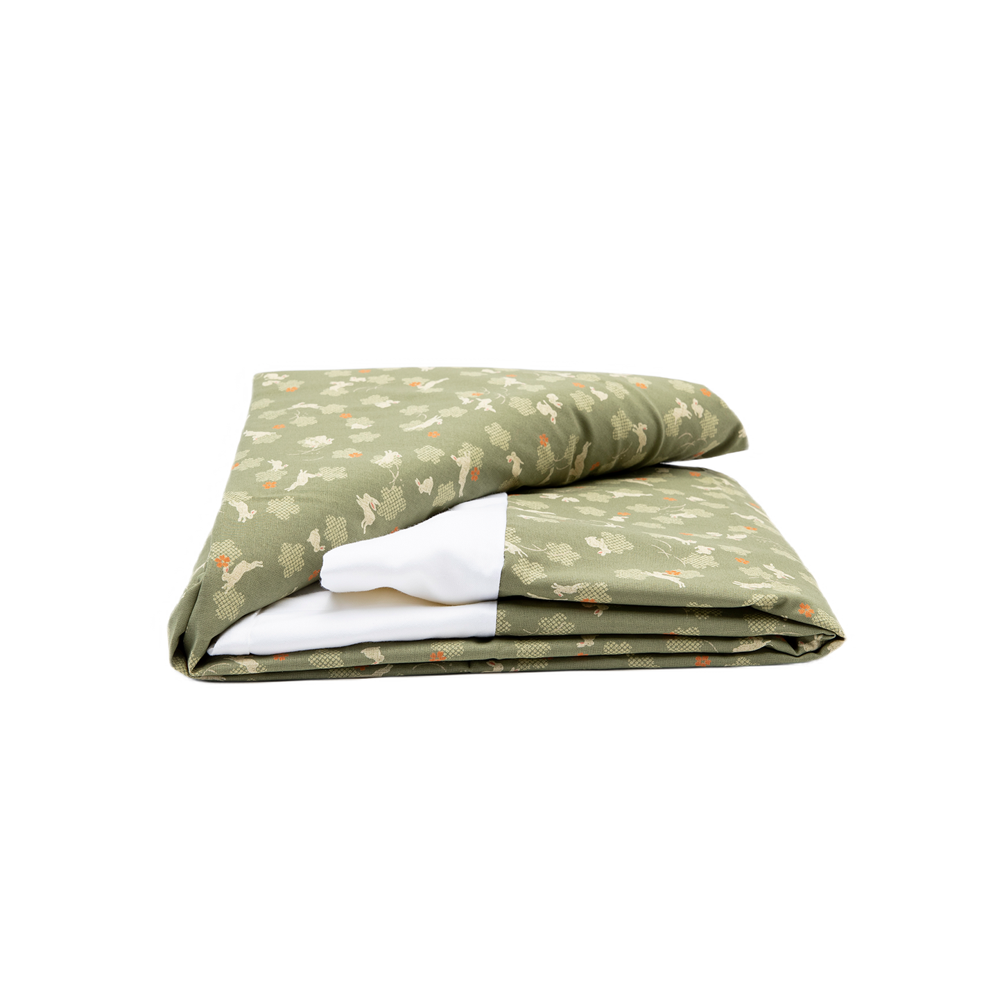 J-Life Usagi Green Custom Kakefuton with Removable Cover_Kakefutons_Kakefuton with custom cover_Japan Tradition_Sleep System_Handmade__1