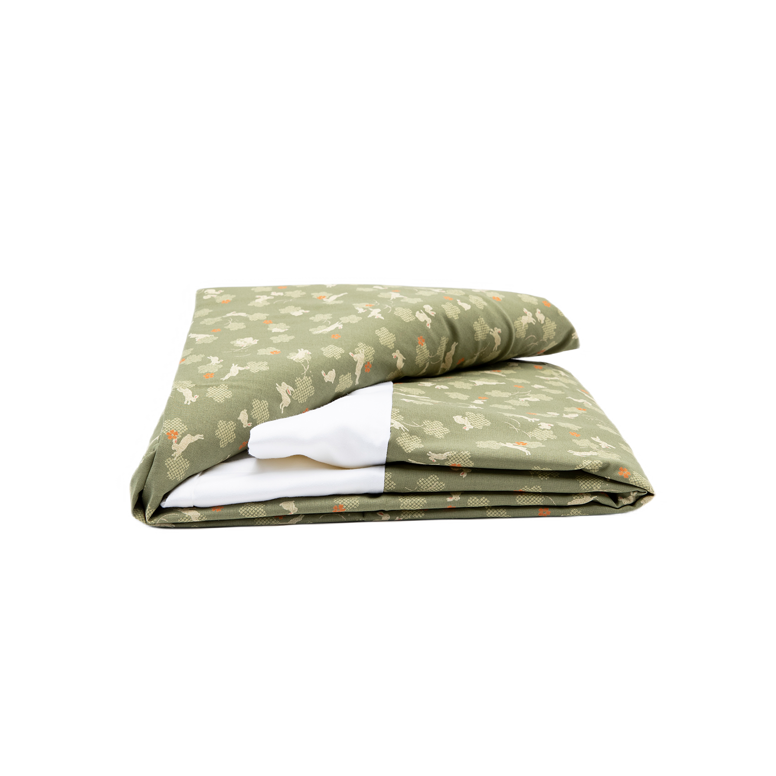 J-Life Usagi Green Custom Kakefuton with Removable Cover_Kakefutons_Kakefuton with custom cover_Japan Tradition_Sleep System_Handmade__1