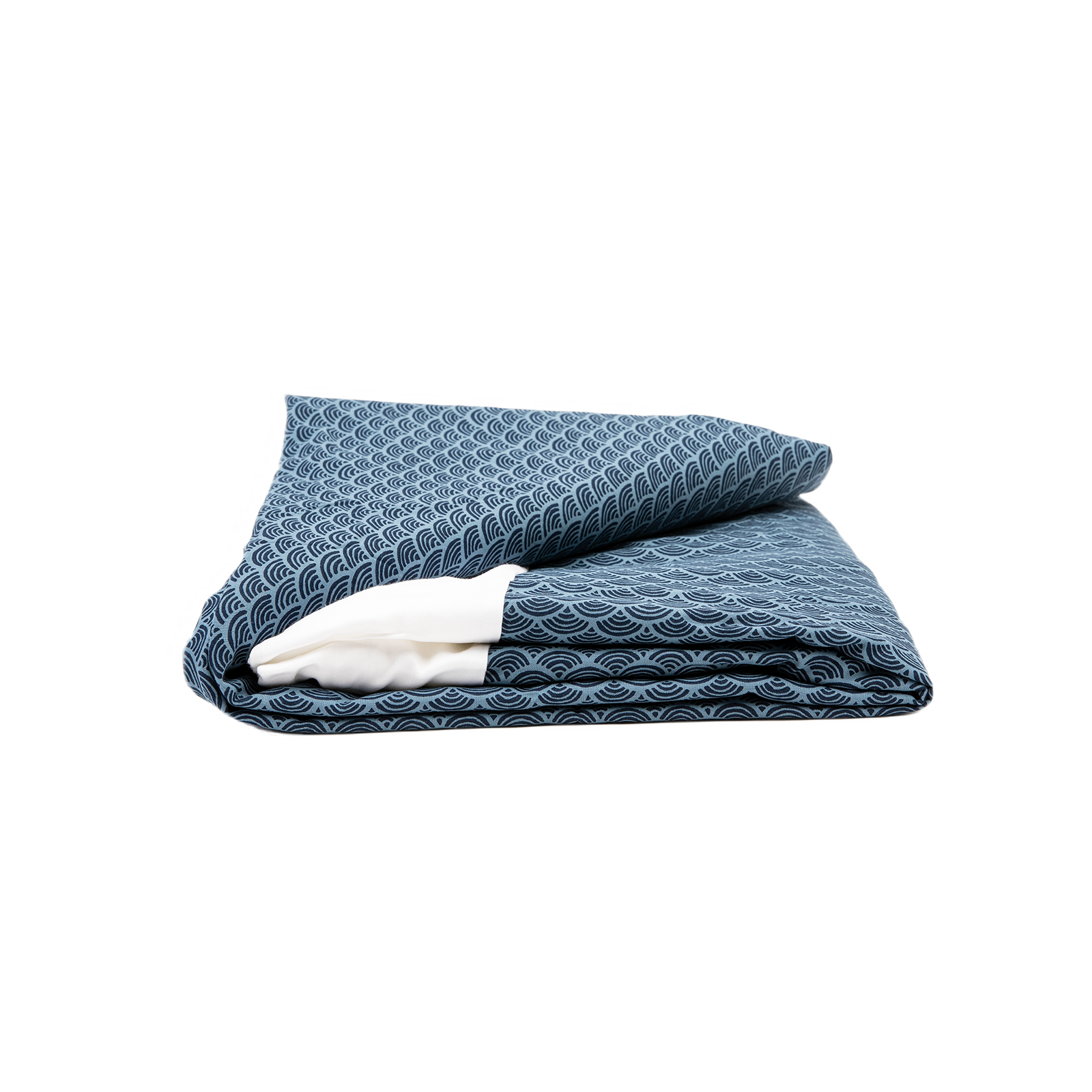 J-Life Nami Blue Custom Kakefuton with Removable Cover_Kakefutons_Kakefuton with custom cover_Japan Tradition