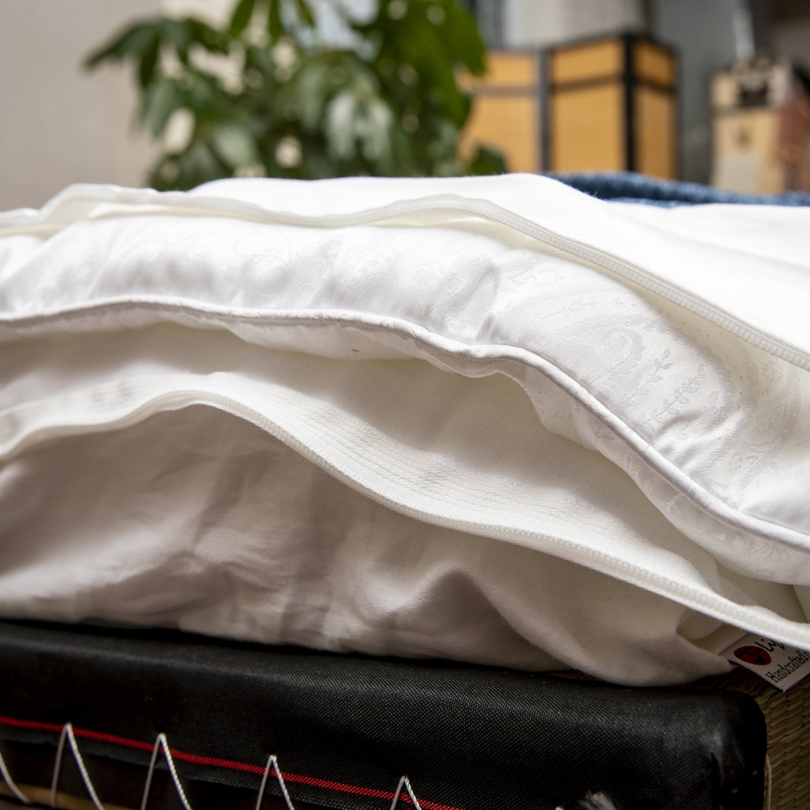 J-Life Nami Blue Custom Kakefuton with Removable Cover_Kakefutons_Kakefuton with custom cover_Japan Tradition_Sleep System_Handmade__1__2__3__4