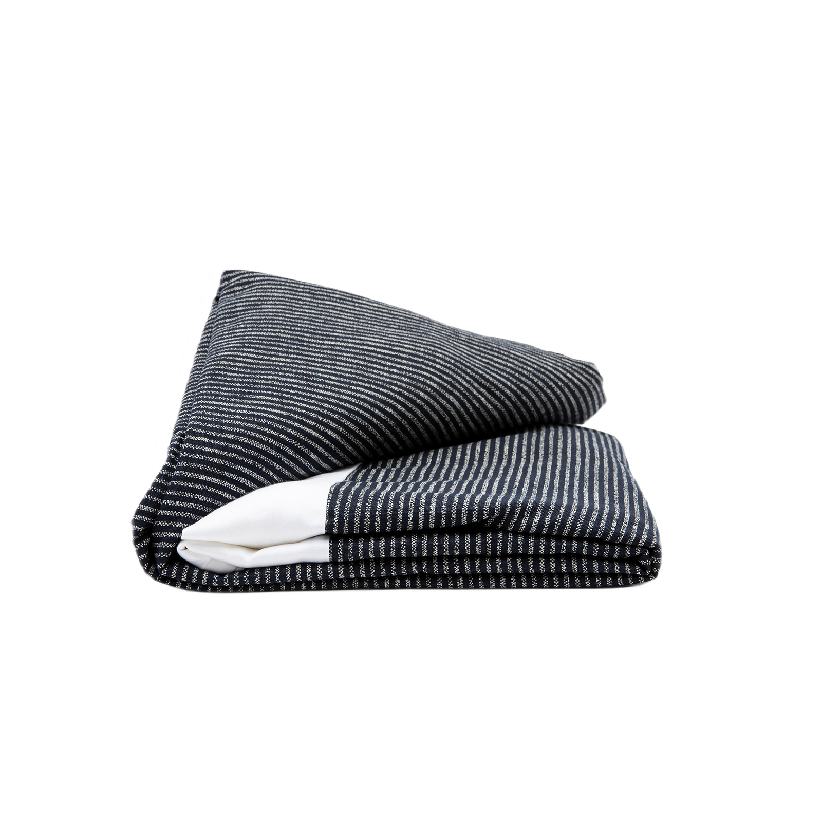 J-Life Shima Navy Custom Kakefuton with Removable Cover_Kakefutons_Kakefuton with custom cover_Japan Tradition