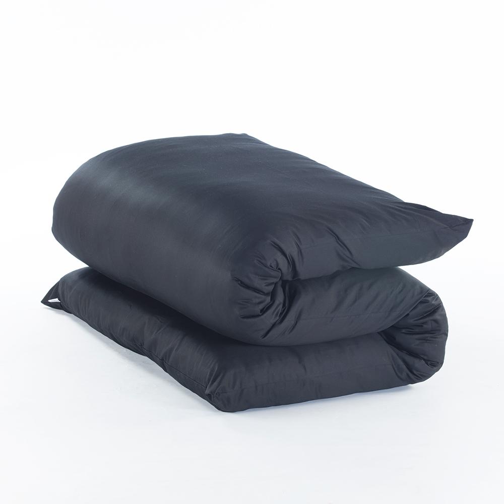 J-Life Shikifuton with Black Ultra Sateen Removable Cover